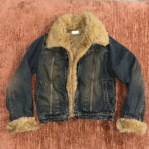 Giacca Y2K Denim Faux Fur Lined Jacket
